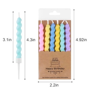 Venta al por Mayor de Fábrica: Velas Espirales de Parafina Doradas y Plateadas de 8CM, Paquete de 10 Unidades, para Pastel de Cumpleaños - Product Image 2