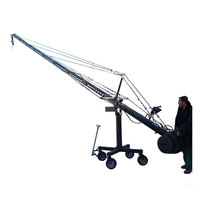 VIRTUECRANE Full Kit 12,4 m Aluminium legierung Jimmy Kamera Ausleger kran mit motorisiertem Pan Tilt Head 10-Zoll-HD-Monitor Nutzlast 20kg