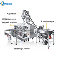 Machine d'emballage de sachets préformés en acier inoxydable 304 avec remplisseur à vis sans fin pour poudre de cacao, poudre de curcuma, poudre alimentaire