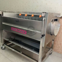 Droge Groente Dragon Fruit Wasmachine Automatische Borsteldata Reinigingsmachine Te Koop