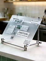 Support de menu alimentaire transparent en acrylique pour table de restaurant, présentoir de commande, panneau de signalisation