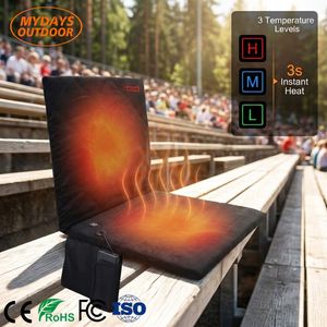 Mydays - Cojín Calefactable USB de 5V <span class=keywords><strong>con</strong></span> <span class=keywords><strong>Respaldo</strong></span>, 3 Modos Ajustables, para Exteriores, Estadios y Camping - Product Image 1