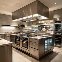 Peralatan Dapur Lengkap Hotel Bintang 5 Set Peralatan Masak Stainless Steel Bersertifikasi CE NSF