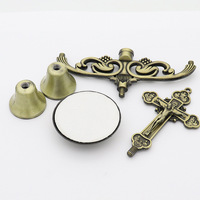 Porte-bougies en métal européen et américain, ornements de bureau pour la maison, ornements artisanaux religieux en métal