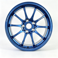 Jantes en alliage d'aluminium forgé Volk Racing bleues, PCD ET personnalisé, jantes de course concaves profondes pour Hilux, pour BRZ, pour JDM