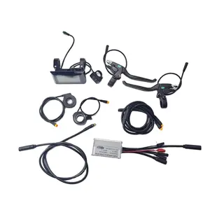 DDP DB 250W kit konversi sepeda dengan layar LCD, throttle dan tuas rem PAS JN-15A motor SW900 untuk kit sepeda Ebike 36V 48V