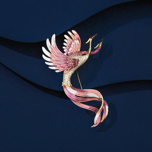 Broche de luxe en laiton et zircon, style floral printemps-été, vintage, élégante et raffinée, pour corsage ou vêtement - Product Image 4
