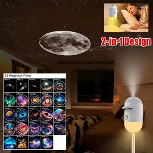 Proiettore USB Mini Galassia <span class=keywords><strong>Stellata</strong></span> Luce Notturna con 1/3/6/12 Pellicole, Luce Ambientale Cielo Stellato con Sensore di Controllo, Decorazione Casa per Adulti - Product Image 2