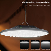 Lampe LED portable super lumineuse pour camping, entrepôt, avec crochet de suspension, rechargeable par USB, lumière UFO, éclairage d'urgence