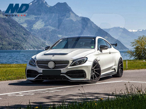 Kit de Carrocería Ancha de Fibra de Vidrio Estilo Prior Design para <span class=keywords><strong>MERCEDES</strong></span> <span class=keywords><strong>BENZ</strong></span> W205 <span class=keywords><strong>C63</strong></span> <span class=keywords><strong>AMG</strong></span> Coupé 2015-2018 - Product Image 2