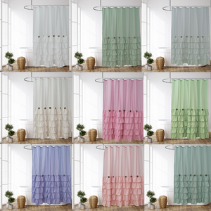 Rèm Tắm Đặt Làm Khách Sạn 3D In Kỹ Thuật Số Phòng Tắm Bằng Polyester Chống Nấm Mốc Và Chống Thấm Nước Theo Yêu Cầu Bán Chạy - Product Image 3