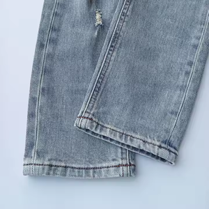 Jeans de Mezclilla de Alta Calidad, Marca de Diseño de Lujo Ksubiy, Cintura Media, Lavado Claro, Estilo Casual Hip Pop, Elásticos y Rotos, Ropa Urbana para Hombre - Product Image 6