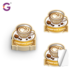 สติกเกอร์ไวนิลกันน้ำแบบกำหนดเอง ตัดไดคัท ทนทาน เคลือบด้าน พิมพ์โลโก้บริษัทสำหรับกาแฟ - Product Image 5