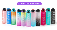 Bouteilles d'eau de sport d'extérieur en gros, 1000 ml, réutilisables, en plastique, anti-fuite, avec logo personnalisé
