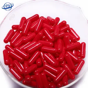 Penjualan langsung pabrik 0 # warna merah kapsul kosong sayuran 100000 buah