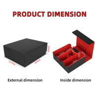 Boîte de rangement en cuir Yugioh 6 en 1 personnalisée une pièce Boîte de rangement pour jeu de cartes Jeu de société Trading Pu Deck Box