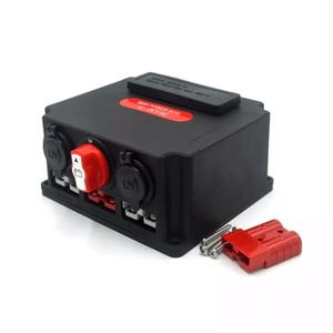 Блок управления питанием 12В с 2 совместимыми разъемами, 6 портами USB, 2 гнездами для прикуривателя и проводкой для автомобилей, морского транспорта, автодомов - Product Image 6