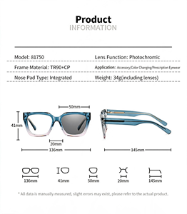 Gafas de Moda para Mujer 81750, Fotocromáticas, Anti Luz Azul, Inteligentes, con Cambio de Color, Protección UV, para Computadora - Product Image 5