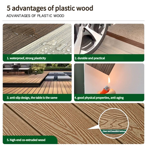PISO WPC sàn gạch ngoài trời hồ bơi Gỗ nhựa composite Board Bảng điều khiển bên ngoài coextrusion sàn WPC decking giá - Product Image 5
