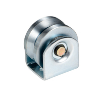 Poulie à rouleaux de porte coulissante à double roulement de 60mm avec rainure en U/V/Y pour système de traction et de poussée universel