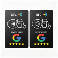 Carte NFC imprimée en PVC pour avis commerciaux et partage sur les réseaux sociaux