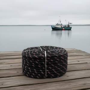 Corde marine en polypropylène noir 10 mm 1968,5 en tresse, qualité industrielle, épissable, résistante aux produits chimiques - Product Image 2