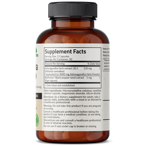 Integratori Erboristici Personalizzati di Fabbrica, Capsule di Estratto di Radice di Ashwagandha, Integratori per la Salute Maschile, 100 Capsule - Product Image 2