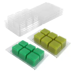 Factory direct sale 6 cavity wax block blister packaging box scented candle filling clear blister mold packaging