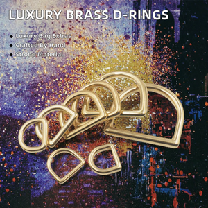 उच्च अंत हस्तनिर्मित बैग हैंगर 13 मिमी-30 मिमी ठोस पीतल के छल्ले डिजाइन मिश्र धातु जस्ता सामग्री - Product Image 2