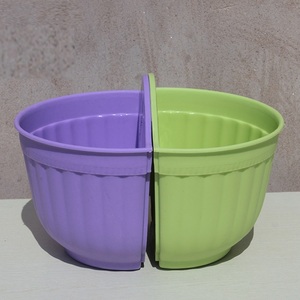 Vaso da Fiori in Plastica per Interni ed Esterni, Design da Appendere <span class=keywords><strong>a</strong></span> Parete, per Giardino, Casa, <span class=keywords><strong>Vivaio</strong></span>, con Base Rinforzata - Product Image 5