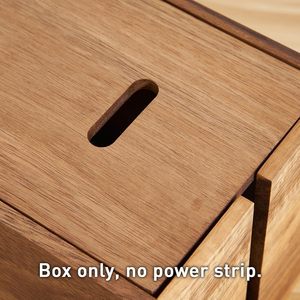 Boîte de gestion de câbles en bois d'acacia et bambou, organiseur de câbles en bois pour multiprises, fils de télévision, <span class=keywords><strong>rangement</strong></span> au sol ou sur <span class=keywords><strong>bureau</strong></span> au <span class=keywords><strong>bureau</strong></span> - Product Image 5