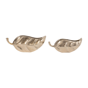 Vaso in Metallo a Forma di Foglia, Design Glamour Moderno per Arredamento Casa, Soggiorno e Camera da Letto - Product Image 1