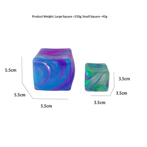 Cubo antiestrés de goma con patrón marmoleado, estilo caramelo de malta, el más vendido transfronterizo, juguete blando para apretar - Product Image 1