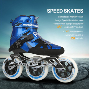 Blue Micro-fiber Lining Midsole Speed Skates <strong>Flashing</strong> <strong>Roller</strong> - Product Image 6