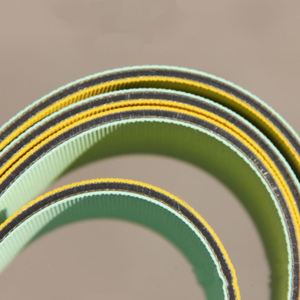 Courroie plate de transmission UNI en nylon textile jaune-vert, largeur 30 mm, pas de 5 mm, 50 dents - Product Image 4