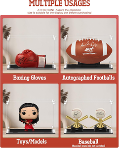 Deluxe thể thao bóng đứng cơ sở màu đen rõ ràng trường hợp cho bóng rổ bóng đá bóng bầu dục chữ ký bóng được xây dựng trong đứng - Product Image 5