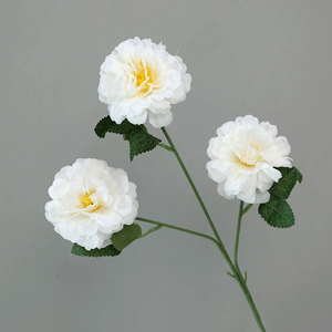 ดอกกุหลาบสีขาวสมจริงช่อดอกไม้ประดิษฐ์ทำจากผ้าไหมธรรมชาติสีสันสดใสสำหรับงานแต่งงานวันคริสต์มาสวันวาเลนไทน์ของตกแต่งดอกบัวสำหรับวันแม่ - Product Image 1