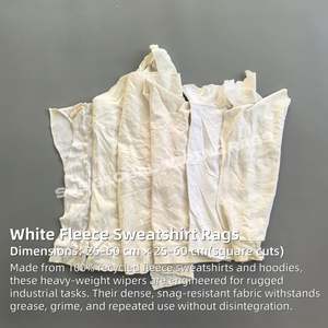 Paños de Felpa Blancos Súper Absorbentes, Tela 100% Algodón para Limpieza Industrial de Alta Resistencia - Product Image 2