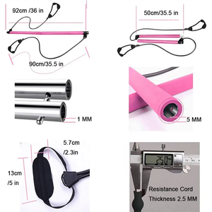 ชุดออกกำลังกายเล่นโยคะฟิตเนสอุปกรณ์ออกกำลังกายบาร์พิลาทิสของผู้หญิงที่ยืดหลังสะโพกที่บ้านยิม manuli techmaflex - Product Image 4