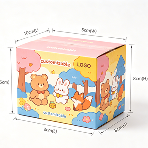 Caja Rígida con Diseño de Animales Dibujados a Mano, Estampado en Dorado, Personalizada, para Recuerdos de Bebé, Caja de Almacenamiento para Juguetes Pequeños - Product Image 6