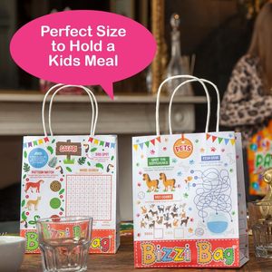Sacs à emporter en papier kraft écologiques Graffiti Kids avec poignées torsadées, imprimés sur mesure, 4 motifs amusants, adaptés aux aliments (pizza, <span class=keywords><strong>sucre</strong></span>) - Product Image 3