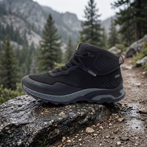 SIALAND Men's Waterproof Hiking <b>Boots</b> Black Synthetic Upper Rubber Outsole All Seasons Round Toe - Product Image 4