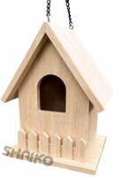Nichoir en bois brut personnalisé en gros - Ornement de jardin suspendu et mangeoire extérieure pour oiseaux sauvages