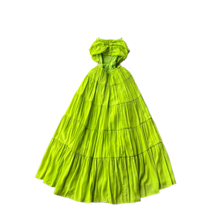 Vestido de Playa Retro de Verano para Mujer, Estilo Halter, Espalda Descubierta, Transpirable, Estampado Sólido, Ajustado - Product Image 6