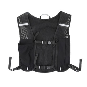 Sac à dos gilet d'hydratation, ajustement réglable, maille respirante, sports de plein air, unisexe, gris - Product Image 2