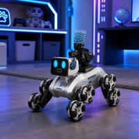 BJQ Hot Télécommande RC Robot Chien Modèle 8 Roues Voiture Cascadeuse avec Lumières et Musique Jouets Amusants pour Chiens Incluant Chargeur