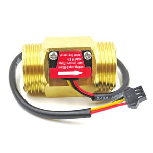 Sensor Aliran Air Kuningan Tembaga OEM 1'' Inch G Thread 24V Turbine 1.75Mpa untuk Pengukuran Aliran Air Pemanas 2-50LPM B10 - Product Image 2