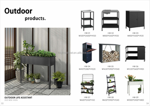 Soporte para <span class=keywords><strong>Plantas</strong></span> Nórdico de Doble Capa, de Acero Laminado en Frío, Ecológico y Moderno, para Exteriores, con Estantes para Flores, para Sala de Estar - Product Image 4