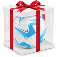Ballon de football Aiju personnalisable en cuir PU taille 5, thermocollé sans couture, pour sports d'équipe, écologique, cadeau de Noël
