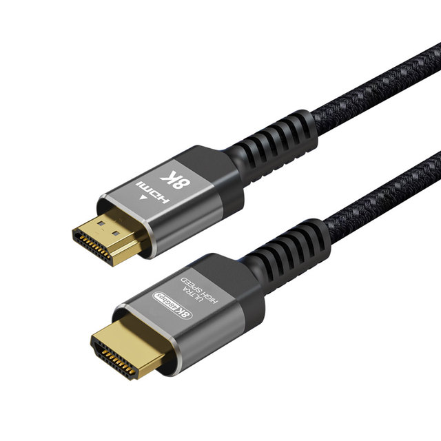 Ultra Thin 8K HDMI 2.1 Cable 48Gbps EARC Nylon Braided Aluminum Alloy Video Wire for Gaming Monitor PC Display